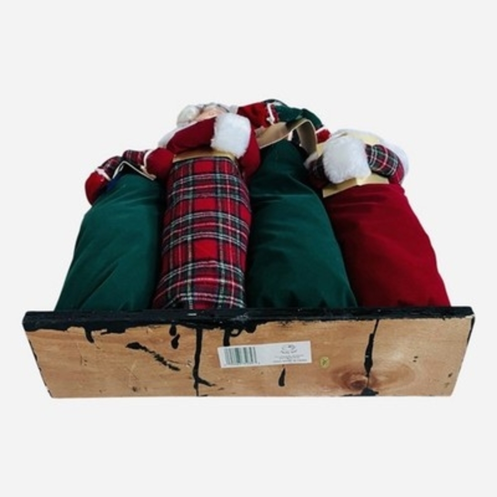 Pacific Rim Vintage 4 Figures Singing Carols Plush 15"x4"x18" Handmade VG - Picture 4 of 5